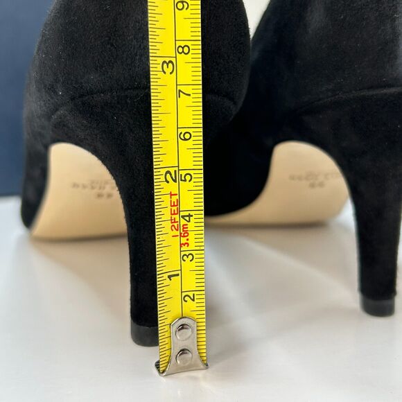 Cole Haan Vandam Suede Leather Pumps 65MM Pointed Toe Black Women 8B Tried On - Picture 6 of 12
